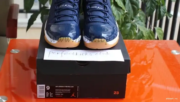 Authentic Gum Navy 11 Air Low Jordan 0522
